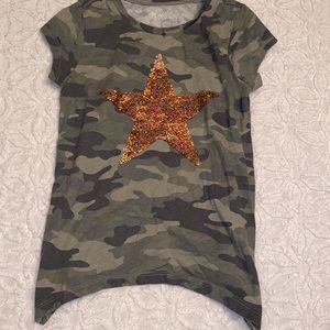 🌸NWOT-The Children’s Place camo trapeze girls tee